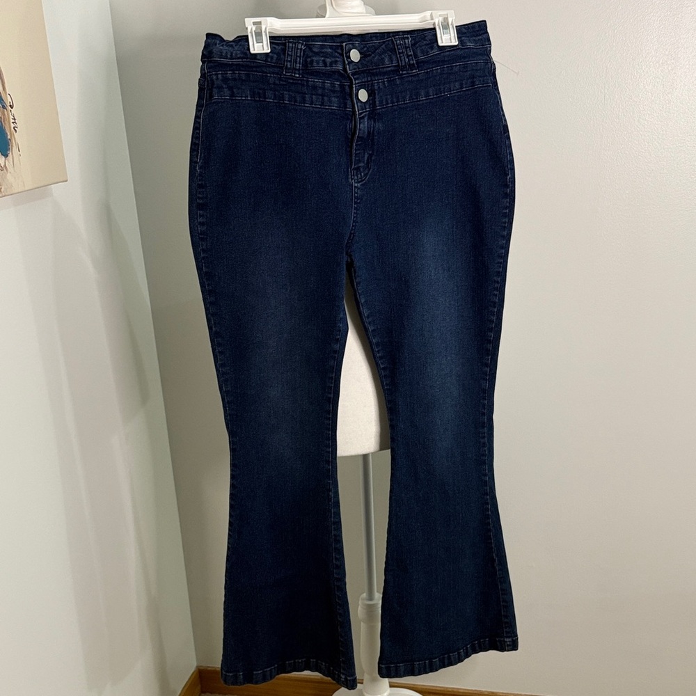 Dark Blue Flare Women's Jeans